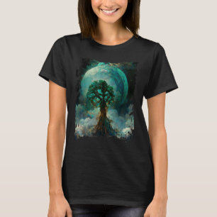World Tree Yggdrasil Tree of Life Digital Painting T-Shirt