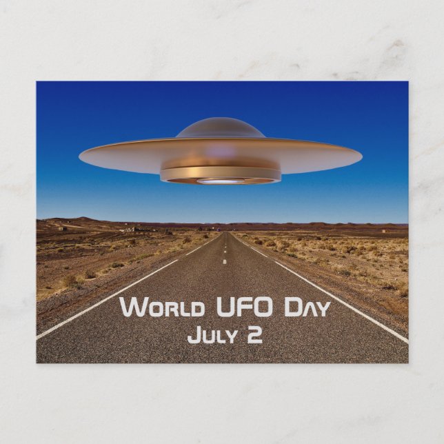 World UFO Day Postcard (Front)