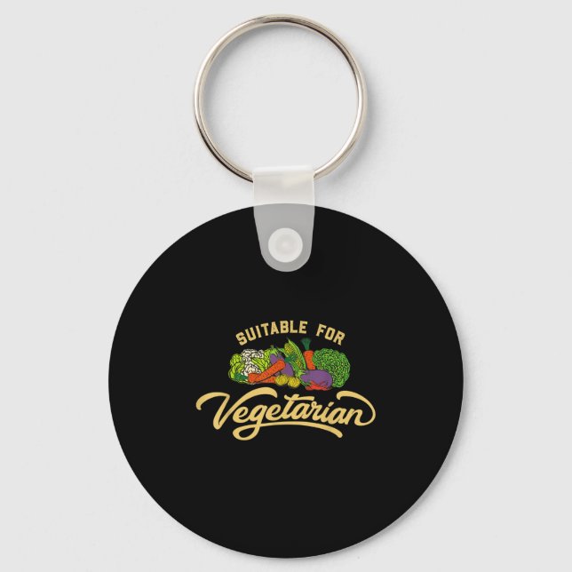 World Vegetable Day Plant Based I Eat Vegans World Key Ring (Front)