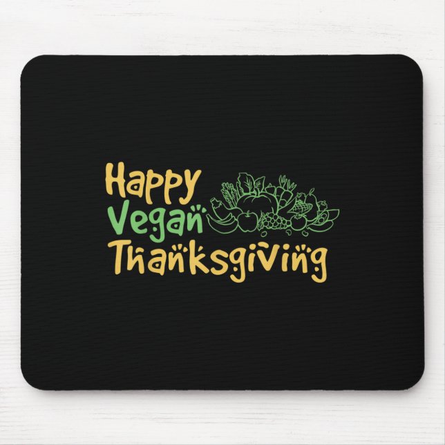 World Vegetable Day Plant Based I Eat Vegans World Mouse Pad (Front)