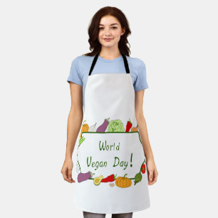 World Vegetarian Day Minimalist Cute Apron