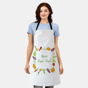 World Vegetarian Day Minimalist Cute Apron