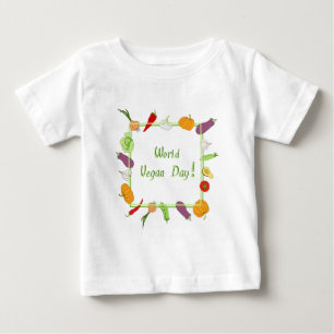 World Vegetarian Day Minimalist Cute  Baby T-Shirt