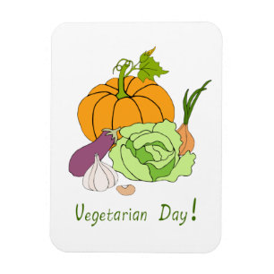 World Vegetarian Day Minimalist Cute     Magnet