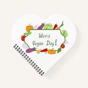 World Vegetarian Day Minimalist Cute   Notebook