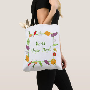World Vegetarian Day Minimalist Cute Tote Bag