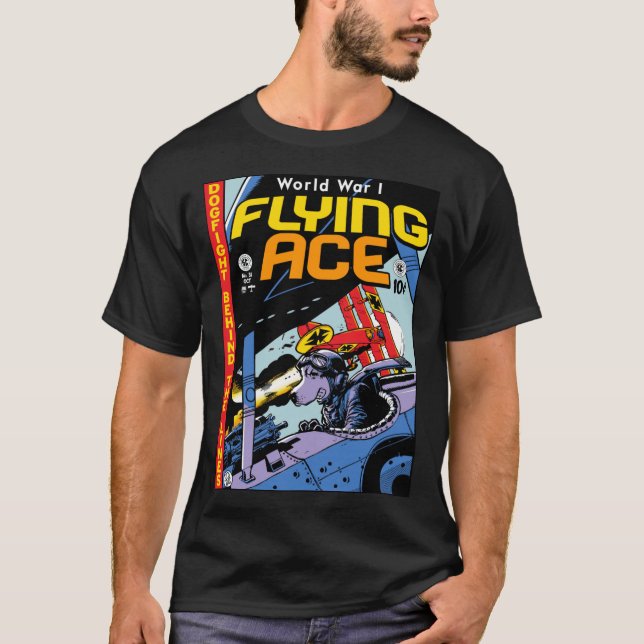 World War 1 Flying Ace funny girl girl T-Shirt (Front)