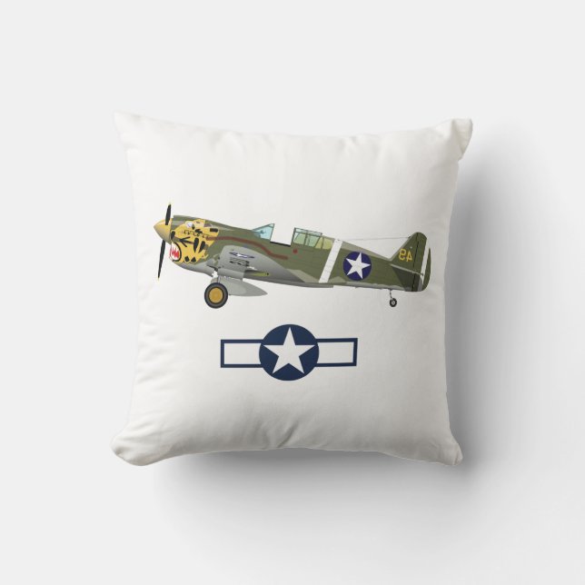 World War 2 American Aeroplanes Cushion (Front)