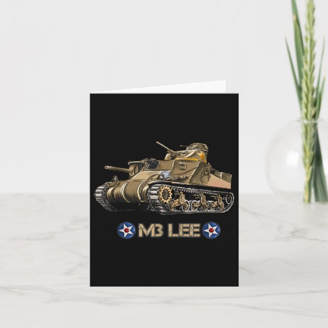 World War 2 American Medium Tank M3 Lee  Card (Front)