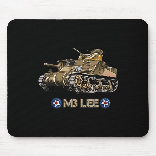 World War 2 American Medium Tank M3 Lee  Mouse Pad (Front)