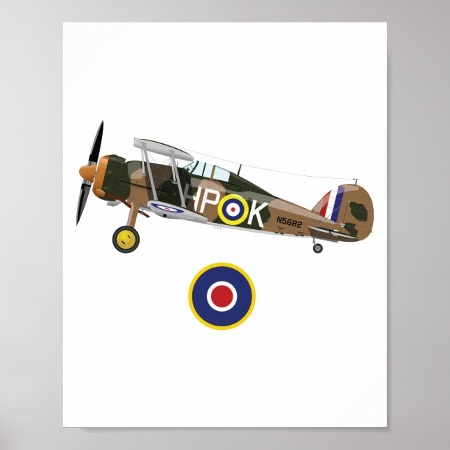 World War 2 British Aeroplanes Poster (Front)