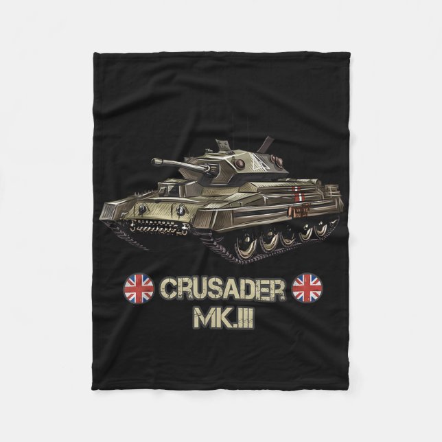 World War 2 British Army Tank Crusader Mk.3 Gift  Fleece Blanket (Front)