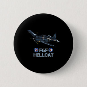 World War 2 F6f Hellcat Fighter Aeroplane  6 Cm Round Badge