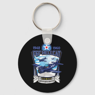World War 2 F6f Hellcat Fighter Aeroplane Key Ring