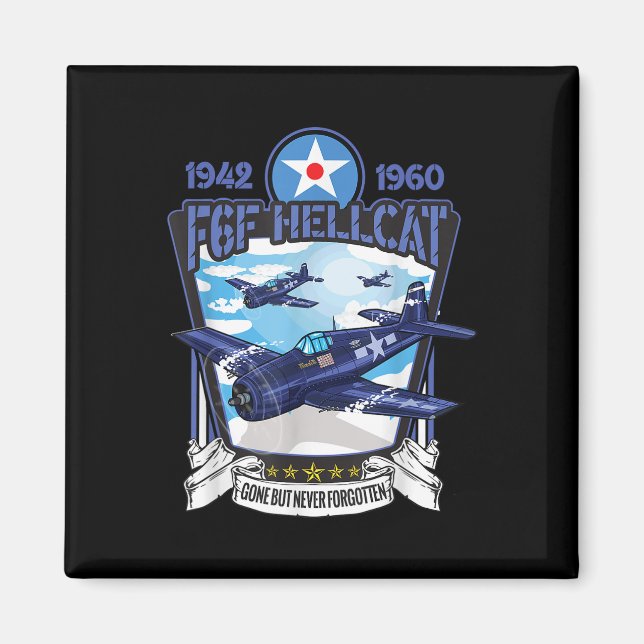 World War 2 F6f Hellcat Fighter Aeroplane  Magnet (Front)