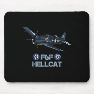 World War 2 F6f Hellcat Fighter Aeroplane  Mouse Pad