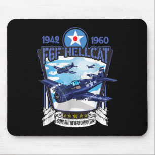 World War 2 F6f Hellcat Fighter Aeroplane Mouse Pad