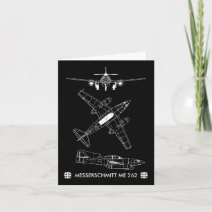 World War 2 German Aircraft Me 262 Fighter Jet Card