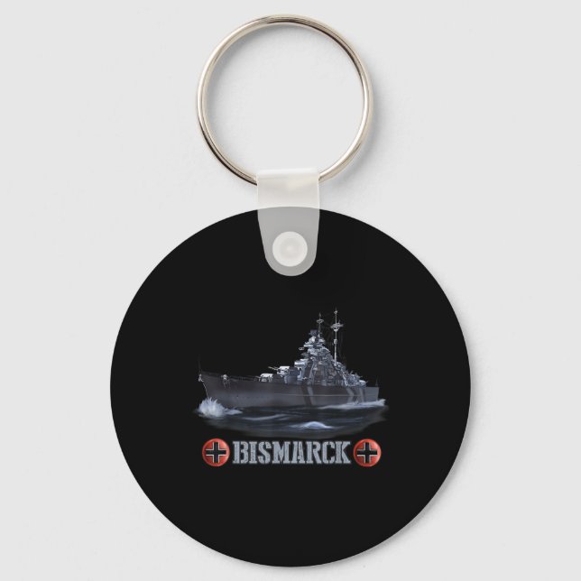 World War 2 German Battleship Bismarck  Key Ring (Front)