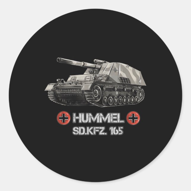 World War 2 German Self Propelled Artillery Hummel Classic Round Sticker (Front)