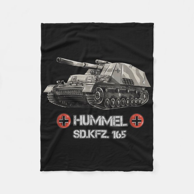 World War 2 German Self Propelled Artillery Hummel Fleece Blanket (Front)