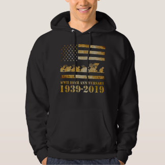 World War 2 II 80th Anniversary Veterans D Day Gif Hoodie