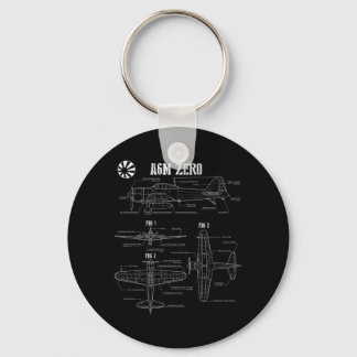 World War 2 Japanese Aircraft Zero Fighter Key Ring