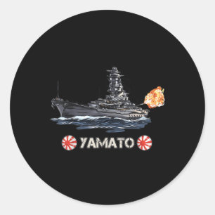 World War 2 Japanese Battleship Yamato  Classic Round Sticker