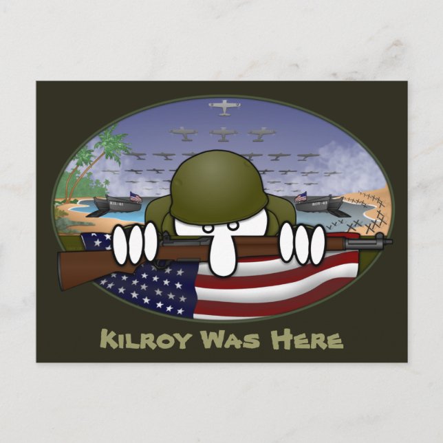 World War 2 Kilroy Postcard 2 (Front)