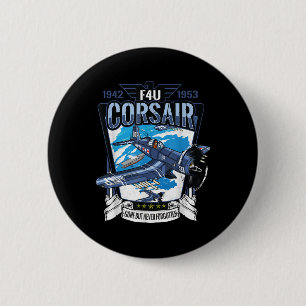 World War 2 Military Fighter Aircraft Wwii F4u Cor 6 Cm Round Badge