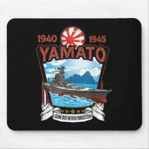 World War 2 Military Japanese Battleship Yamato Mouse Pad