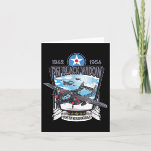 World War 2 P61 Black Widow Fighter Aeroplane  Card