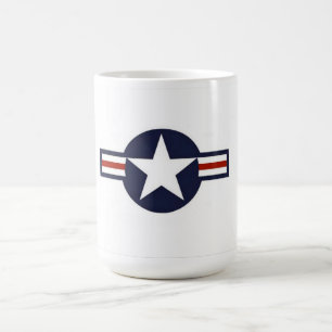 World War 2 USAF Aircraft Insignia Banner Coffee Mug