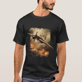 World War 2 Vintage Combat Plane T-Shirt Designed 