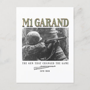 World War 2 Weapon M1 Garand Rifle Postcard