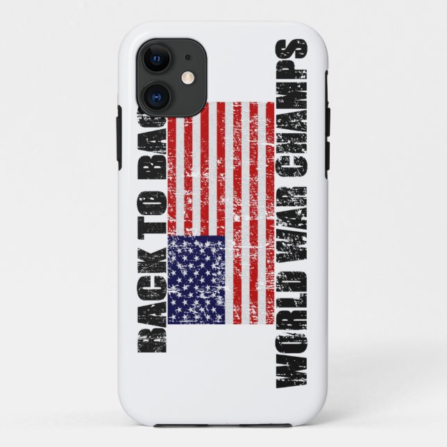 World War Champs Distressed US Flag iPhone 5 Case (Back)