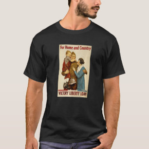 World War Era Classic Patriotic Soldier Hugging Hi T-Shirt