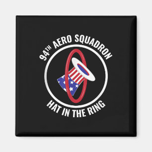 World War I 94th Aero Squadron Hat In The Ring Magnet