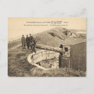 World War I, Belgium, Mariakerke, Guns Postcard