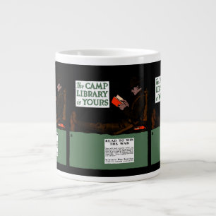 World War I Camp Library 1917 Military Large Coffee Mug
