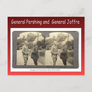 World War I, General Pershing and General Joffre Postcard