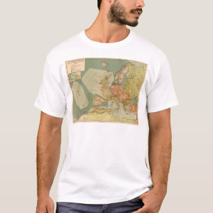 World War I German Submarine (U-Boat) Map (1918) T-Shirt