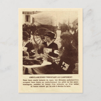 World War I, Knitting for the soldiers Postcard