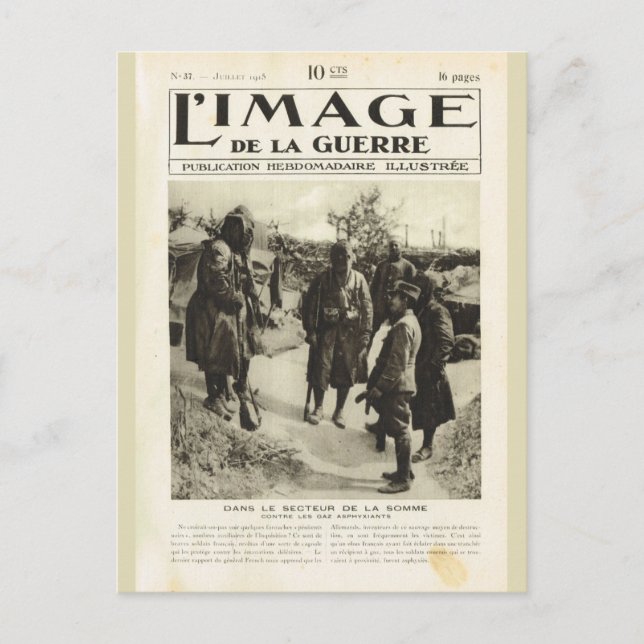 World War I, Soldiers in the Somme Postcard (Front)