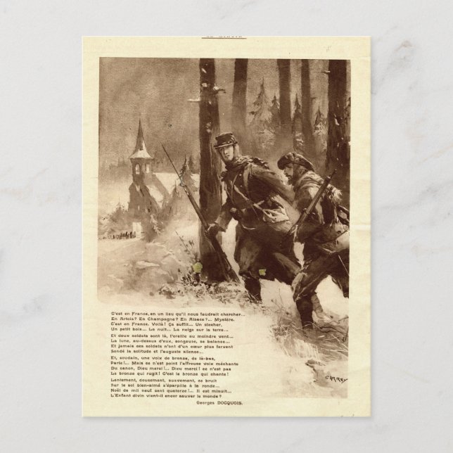 World War I, War poetry Postcard (Front)