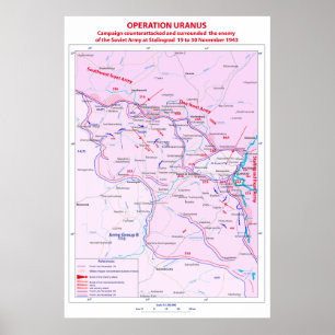World War II Battle of Stalingrad Operation Uranus Poster