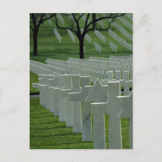 World War II cemetery, Memorial Day Postcard (Front)