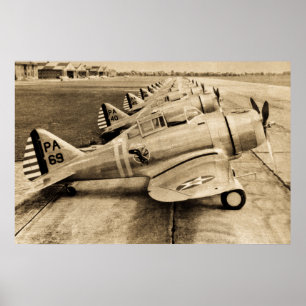 World War II Fighter Planes Severski P-35s Poster