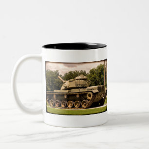 World War II M60 Army Tank Two-Tone Coffee Mug