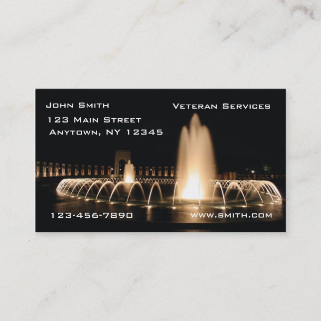 World War II Memorial Business Card (Front)